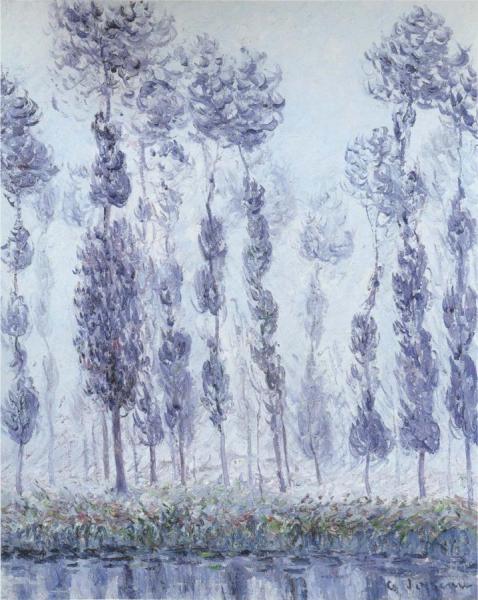 Poplars By The Eure River by Gustave Loiseau