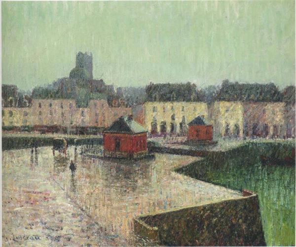 Port At Dieppe by Gustave Loiseau