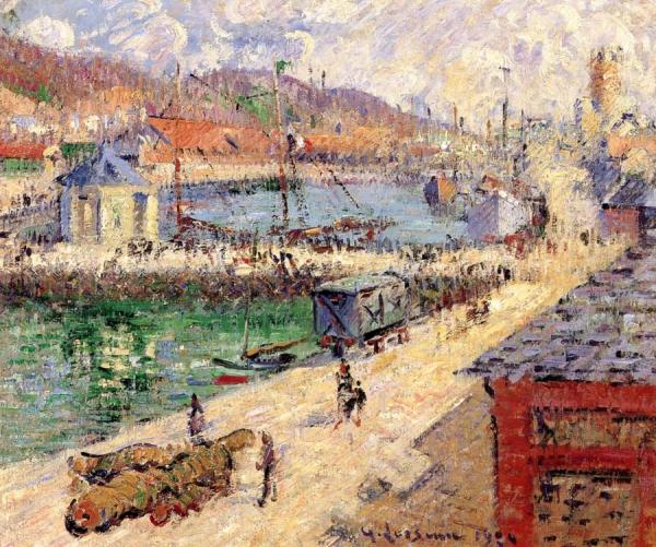 Port At Fecamp by Gustave Loiseau