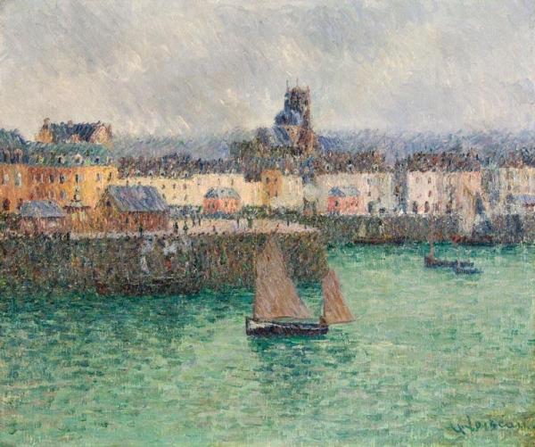Port Of Dieppe by Gustave Loiseau