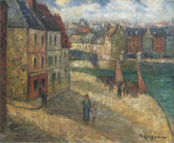 Quay At Dieppe by Gustave Loiseau