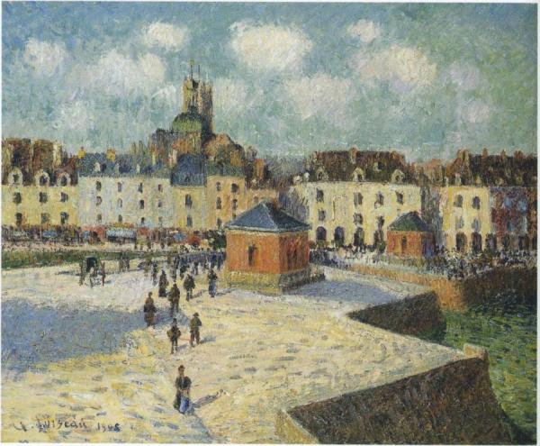 Quay At Dieppe by Gustave Loiseau