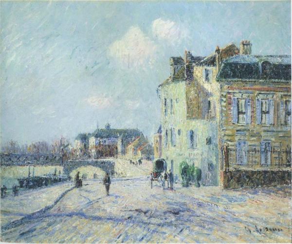 Quay At Pontoise by Gustave Loiseau