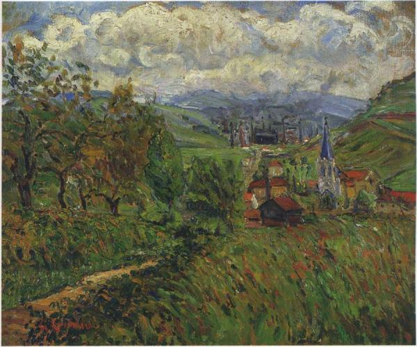 Route By The Village by Gustave Loiseau