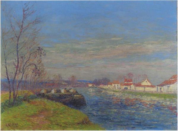 Saint Mammes At Moret by Gustave Loiseau