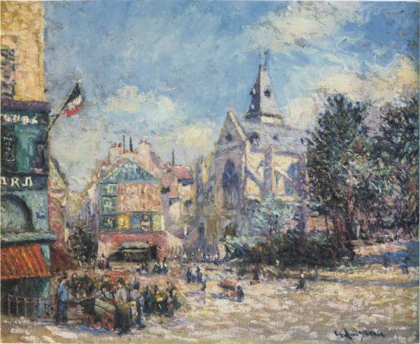 Saint Medard Church In Paris by Gustave Loiseau