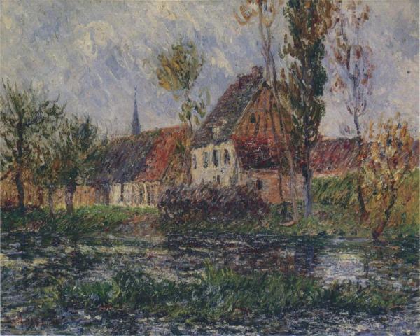 Small Farm By The Eure River by Gustave Loiseau