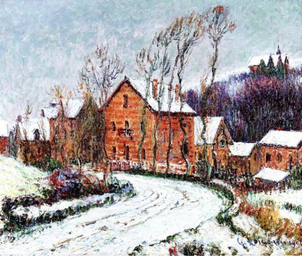 Snow At Puys Near Dieppe by Gustave Loiseau