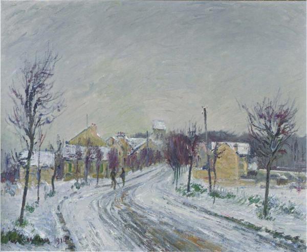 Snow At Saint-ouen-l'aumone by Gustave Loiseau