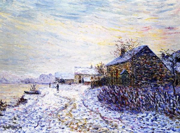 Snow At Tournedos-sur-seine by Gustave Loiseau