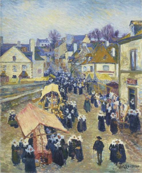 Street At Pont Aven by Gustave Loiseau