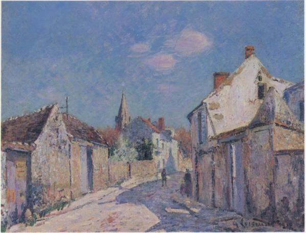 Street In Paris At Ennery by Gustave Loiseau