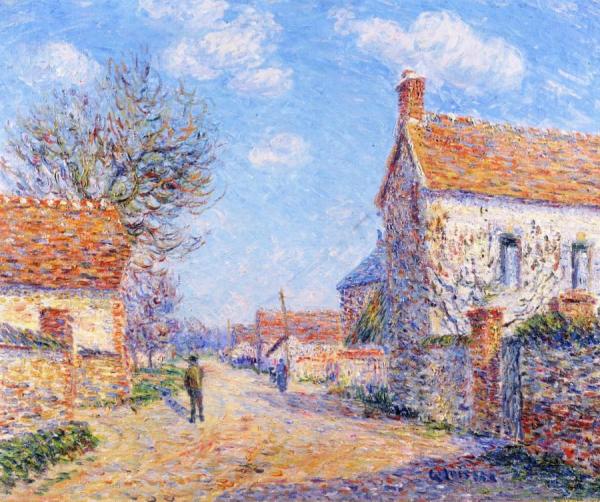 Street In Saint Cyr, Sunshine by Gustave Loiseau