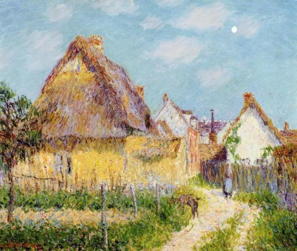 Thatched Cottage, Le Vaudreuil by Gustave Loiseau