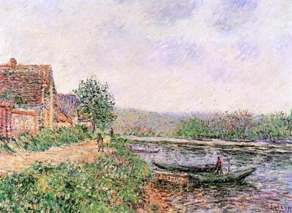 The Banks Of The Seine, Porte Joie by Gustave Loiseau