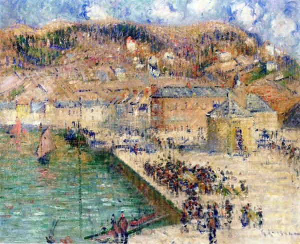 The Fish Market, Fecamp by Gustave Loiseau