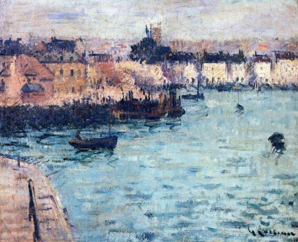 The Outer Harbor At Dieppe by Gustave Loiseau