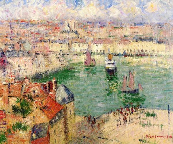 The Port Of Dieppe by Gustave Loiseau