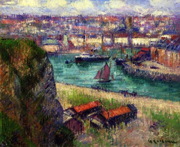 The Port Of Dieppe by Gustave Loiseau