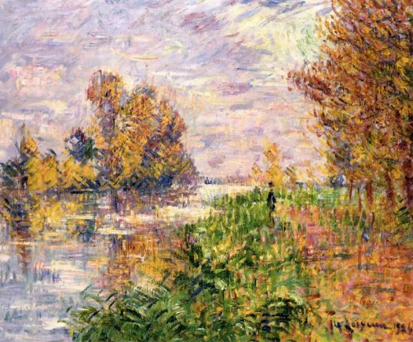 The River In Autumn, Saint-cyr Du Vaudreuil by Gustave Loiseau