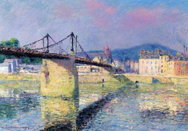 The Suspension Bridge At Elbeuf by Gustave Loiseau