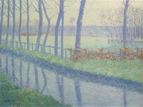 Trees By The River by Gustave Loiseau