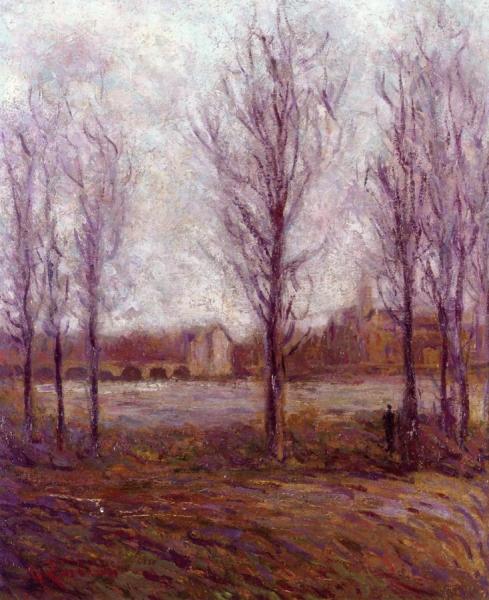 View Of The Bridge At Moret-sur-loing by Gustave Loiseau