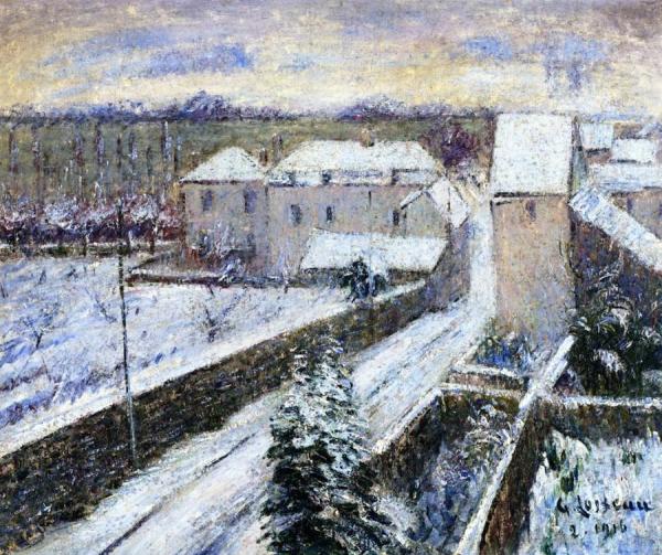 View Of Triel In The Snow by Gustave Loiseau