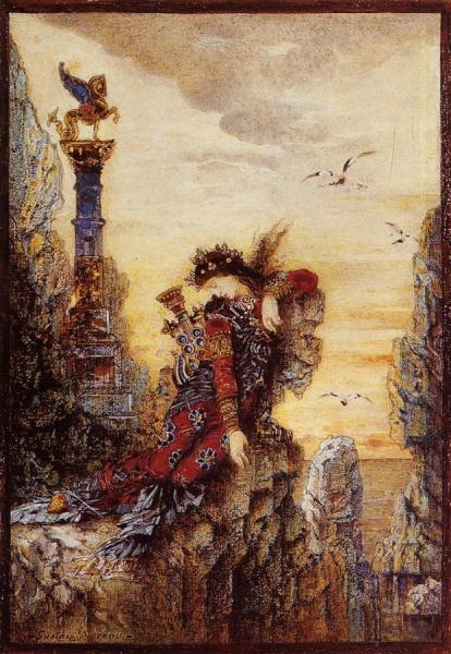 Sappho On The Rocks by Gustave Moreau