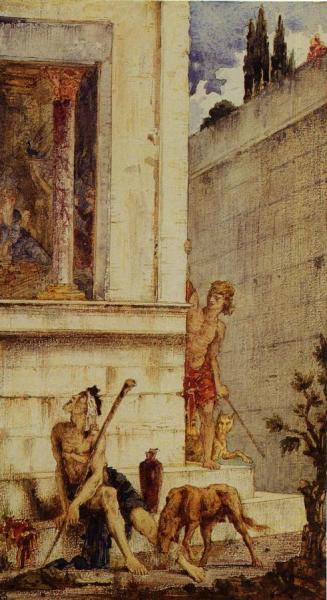 The Wicked Rich And The Poor Lazarus by Gustave Moreau