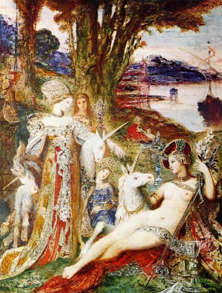 Unicorns by Gustave Moreau