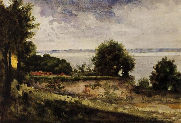 View Of The Garden Of Madame Aupick, Mother Of Baudelaire by Gustave Moreau