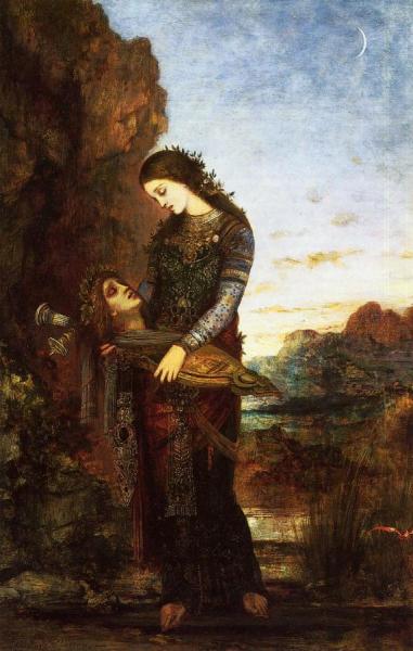 Gustave Moreau Young Thracian Woman Carrying The Head Of Orpheus