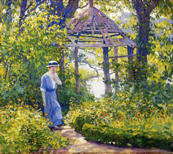 Guy Orlando Rose Girl In A Wickford Garden, New England