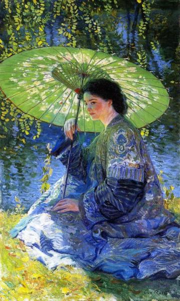 The Green Parasol by Guy Orlando Rose