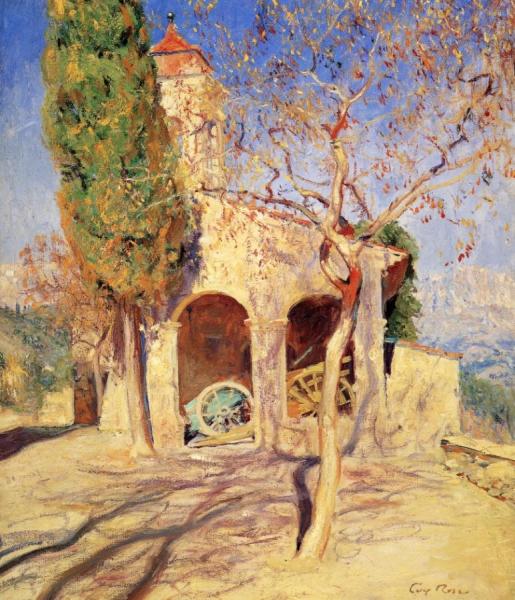 The Old Church At Cagnes by Guy Orlando Rose Oil Painting Reproductions