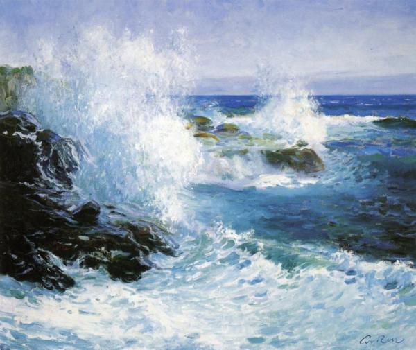 The Sea View Of Cliffs by Guy Orlando Rose