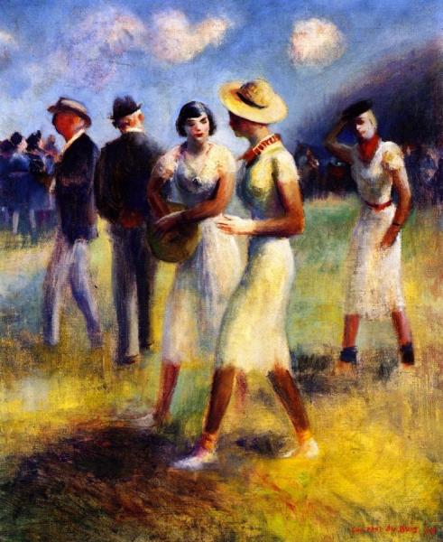 At The Races by Guy Pene Du Bois Oil Painting Reproductions