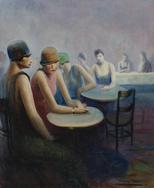 CafÉ DÔme by Guy Pene Du Bois Oil Painting Reproductions