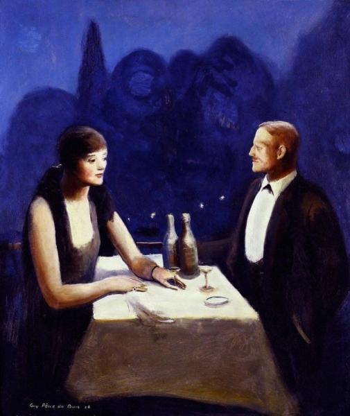 Café Madrid, Mr. And Mrs. Chester Dale, 1926 by Guy Pene Du Bois