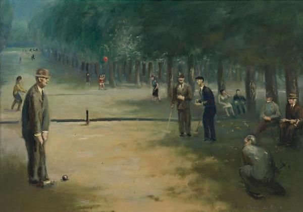 Croquet Players, Luxembourg Gardens by Guy Pene Du Bois Oil Painting Reproductions