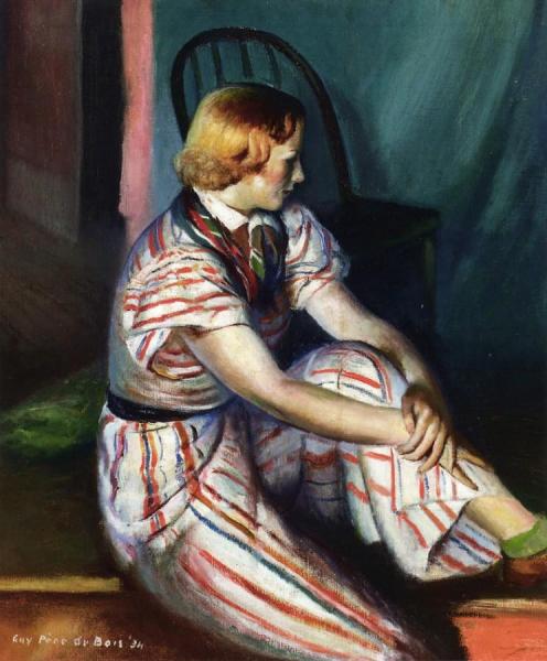 Martha In Pajamas by Guy Pene Du Bois Oil Painting Reproductions