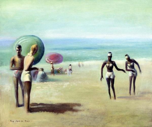 On The Beach by Guy Pene Du Bois Oil Painting Reproductions