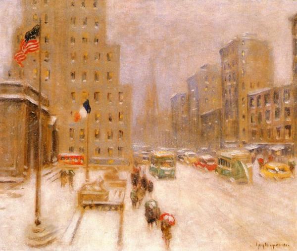 Fifth Avenue In The Snow by Guy Wiggins