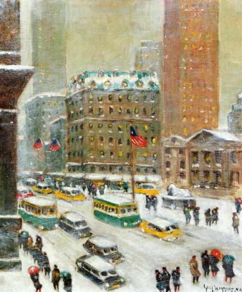 Midtown Manhattan by Guy Wiggins Oil Painting Reproductions