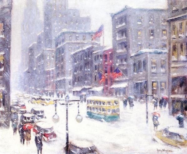 Midtown Storm by Guy Wiggins Oil Painting Reproductions