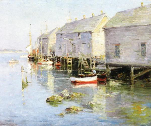 On Potter's Wharf by Guy Wiggins Oil Painting Reproductions