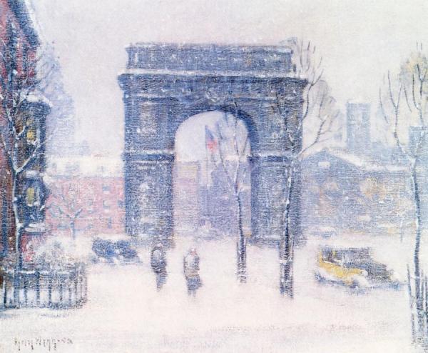 Washington Square Park by Guy Wiggins Oil Painting Reproductions