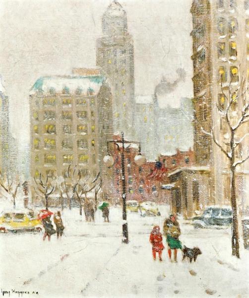 Winter At The Plaza by Guy Wiggins