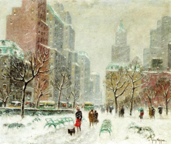 Guy Wiggins Winter In Central Park